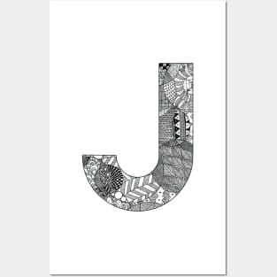 Zentangle J Posters and Art